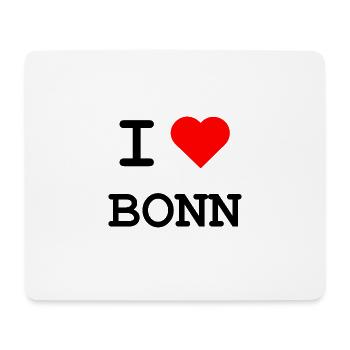 I love Bonn / Ich liebe Bonn - Mousepad (Querformat) - Weiß - Vorne