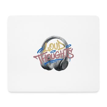 Loud Thoughts Graffiti - Mouse Pad (horizontal) - white - Front