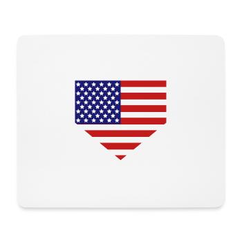 Home Plate American Flag - Mouse Pad (horizontal) - white - Front