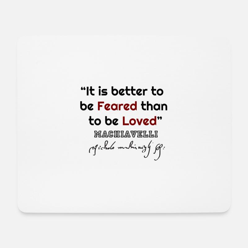 Machiavelli, Machiavelli Zitate, zitate, co - Mousepad (Querformat) - Weiß