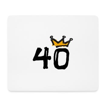 40e anniversaire Krone - Tapis de souris (format paysage) - blanc - Devant