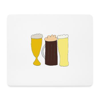 Bières - Tapis de souris (format paysage) - blanc - Devant
