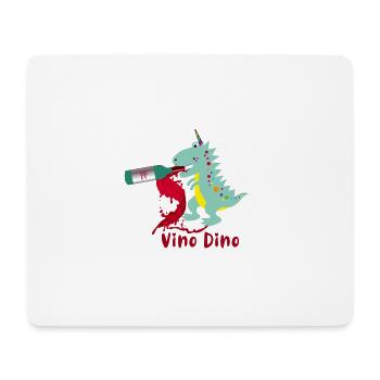 Vino Dino, Dino,Wine,Dinosaur,Vino - Mouse Pad (horizontal) - white - Front