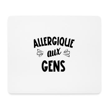 allergique aux gens - Tapis de souris (format paysage) - blanc - Devant