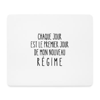 premier jour de mon nouveau régime - Tapis de souris (format paysage) - blanc - Devant
