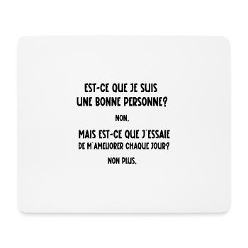 bonne personne - Tapis de souris (format paysage) - blanc - Devant