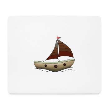Boot - Mousepad (Querformat) - Weiß - Vorne