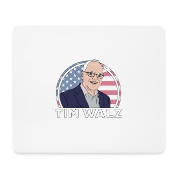 Politik Tim Walz - Mousepad (Querformat) - Weiß - Vorne