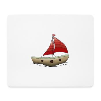 Bateau - Tapis de souris (format paysage) - blanc - Devant