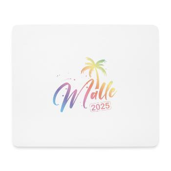 Malle 2025 Bunt Palme Mallorca - Mousepad (Querformat) - Weiß - Vorne