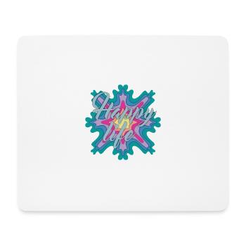 Happy life - feeling happy - Mouse Pad (horizontal) - white - Front