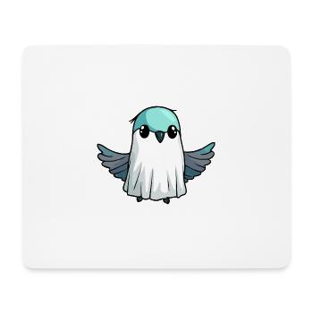 Colibri Oiseau Halloween Bande dessinée Fantôme - Tapis de souris (format paysage) - blanc - Devant