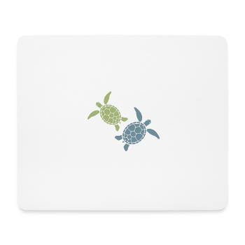 Sea Turtle Duo Ocean Beach Hawaii Marine Life Vibe - Mousepad (Querformat) - Weiß - Vorne