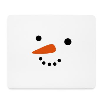 Bonhomme de neige - Tapis de souris (format paysage) - blanc - Devant