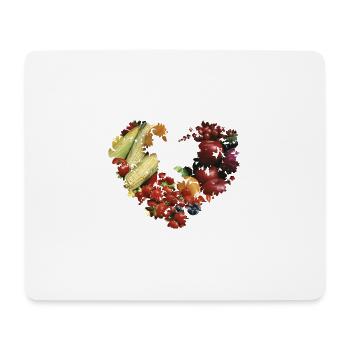 heart, fruit, vegetables, vegetable heart, colorful - Mouse Pad (horizontal) - white - Front
