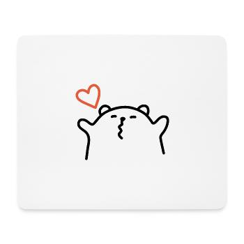 Kuschelbär Teddy Bär Liebe Herz Umarmung - Mousepad (Querformat) - Weiß - Vorne
