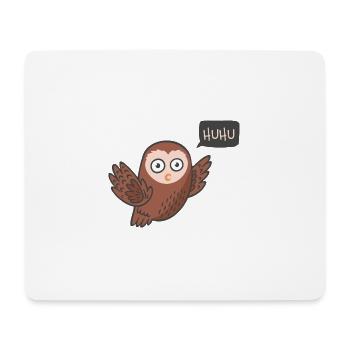 Eule - Mousepad (Querformat) - Weiß - Vorne