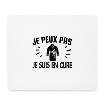 je peux pas je suis en cure - Tapis de souris (format paysage) - blanc - Devant