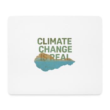 Der Klimawandel ist real - Mousepad (Querformat) - Weiß - Vorne