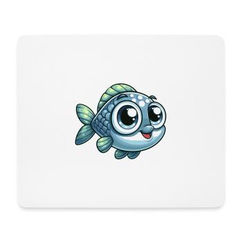 Poisson bleu - Tapis de souris (format paysage) - blanc - Devant