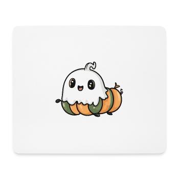 Worm Halloween Funny Ghost - Mouse Pad (horizontal) - white - Front