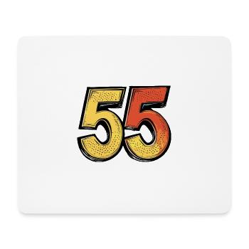 55 Nombre Coloré - Tapis de souris (format paysage) - blanc - Devant