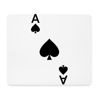 Spielkarte Pik Ass - Mousepad (Querformat) - Weiß - Vorne