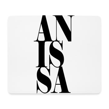 Anissa Nom Prénom Police moderne Word Art - Tapis de souris (format paysage) - blanc - Devant