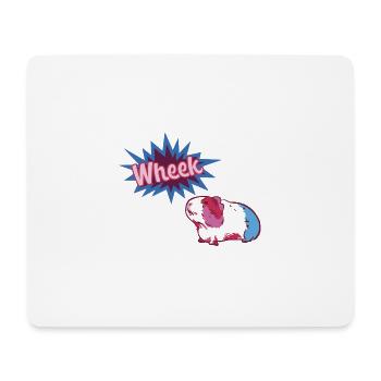 wheek,meerschweinchen,rosa,blau - Mousepad (Querformat) - Weiß - Vorne
