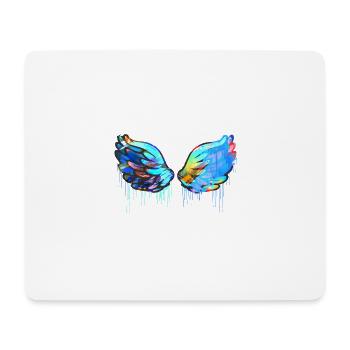 angelwings,wings,watercolor,colorful,angel wings - Mouse Pad (horizontal) - white - Front