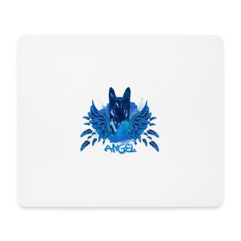 german shepherd,angel,graffiti, German shepherd, - Mouse Pad (horizontal) - white - Front
