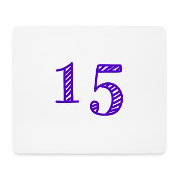 15 JAHRE. 15-jähriges Jubiläum. GEBURTSTAG 15 JAHRE. 15 - Mousepad (Querformat) - Weiß - Vorne