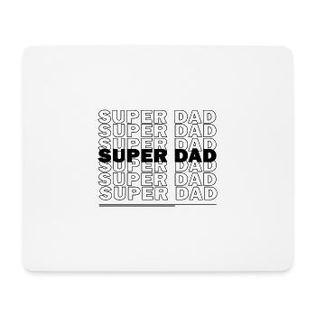 SUPER DAD - Mousepad (Querformat) - Weiß - Vorne