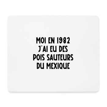 pois sauteurs - Tapis de souris (format paysage) - blanc - Devant