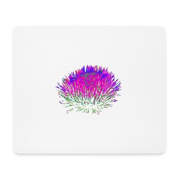 Neon-Blume– Pop-Art Design - Mousepad (Querformat) - Weiß - Vorne