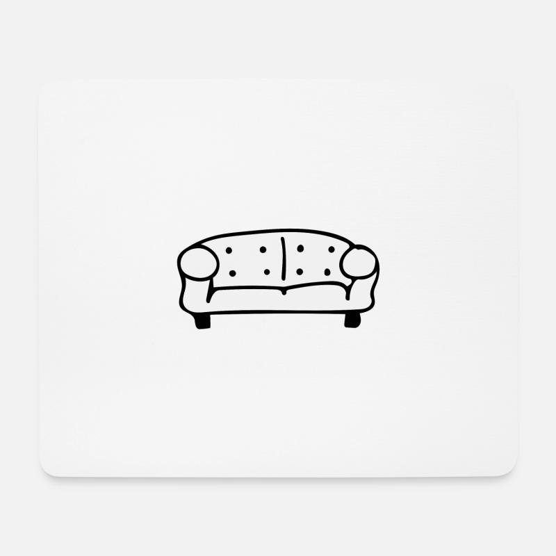 Couch - Mousepad (Querformat) - Weiß