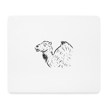 Chameau - Tapis de souris (format paysage) - blanc - Devant