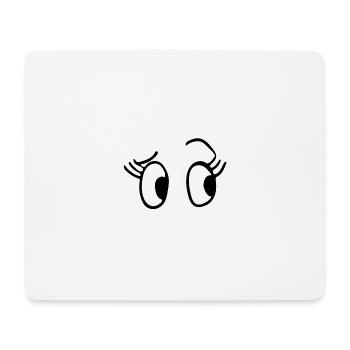 Augen - Mousepad (Querformat) - Weiß - Vorne
