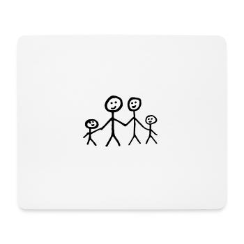 Famille - Tapis de souris (format paysage) - blanc - Devant