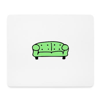 Couch - Mousepad (Querformat) - Weiß - Vorne