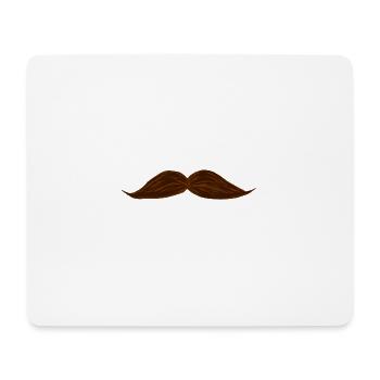 Moustache - Tapis de souris (format paysage) - blanc - Devant
