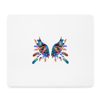 angel wings,wings,angelwings,feathers,feathers - Mouse Pad (horizontal) - white - Front