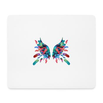 angel wings,wings,angelwings,feathers,feathers - Mouse Pad (horizontal) - white - Front