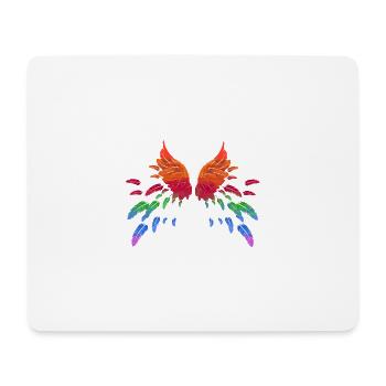 colorful wings,angel wings,angelwings - Mouse Pad (horizontal) - white - Front