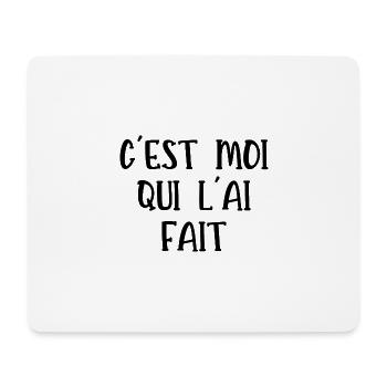 c'est moi qui l'ai fait - Tapis de souris (format paysage) - blanc - Devant