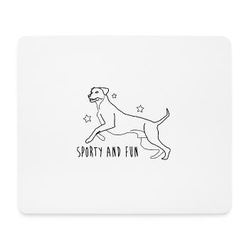 Hund - Mousepad (Querformat) - Weiß - Vorne