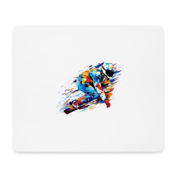 Snowboard Sport Spiel Champion Wettbewerb Zusammenfassung - Mousepad (Querformat) - Weiß - Vorne