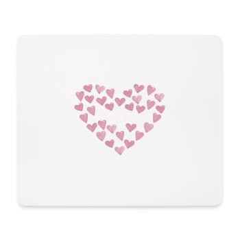 Daddy Love - Rosa Herzen | Ideal für Vatertag - Mousepad (Querformat) - Weiß - Vorne
