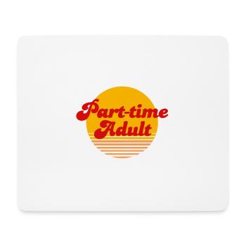 Teilzeit-Erwachsenen-Retro-Sonnenuntergang - Mousepad (Querformat) - Weiß - Vorne
