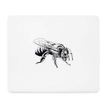 Biene - Mousepad (Querformat) - Weiß - Vorne